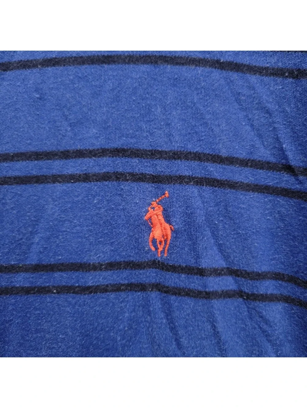 Vtg Polo Ralph Lauren Men’s Sz XL Polo Shirt Blue/Black Striped
